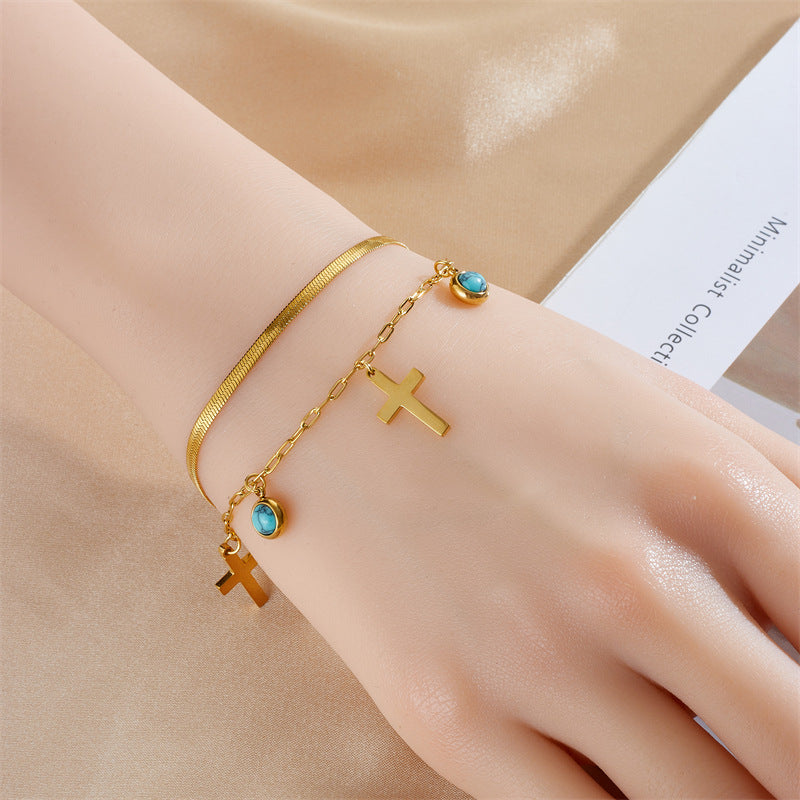 Bracelet double couche orné de turquoise de Christianartworkshop - image 1