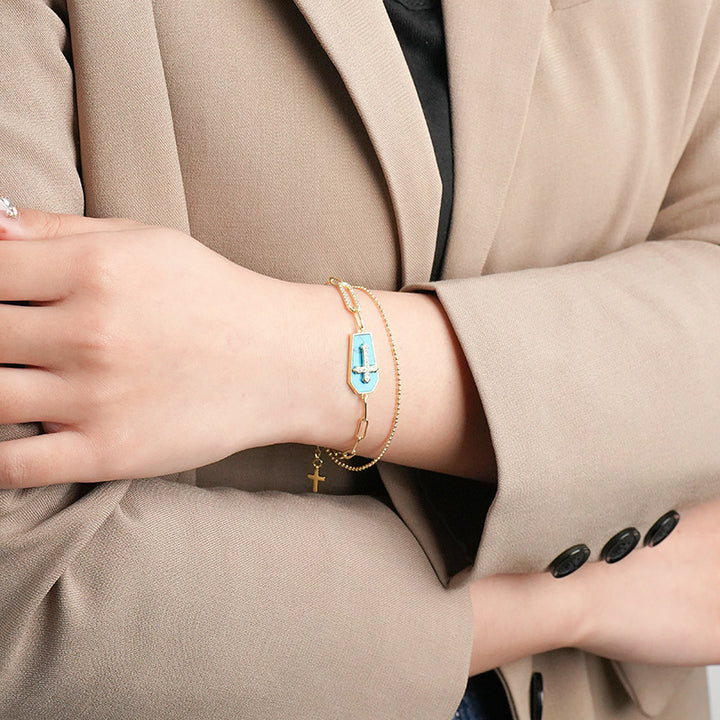 Bracelet Croix du Saint-Père et du Bouclier Béni d'Atelier d'Art Chrétien - image 2