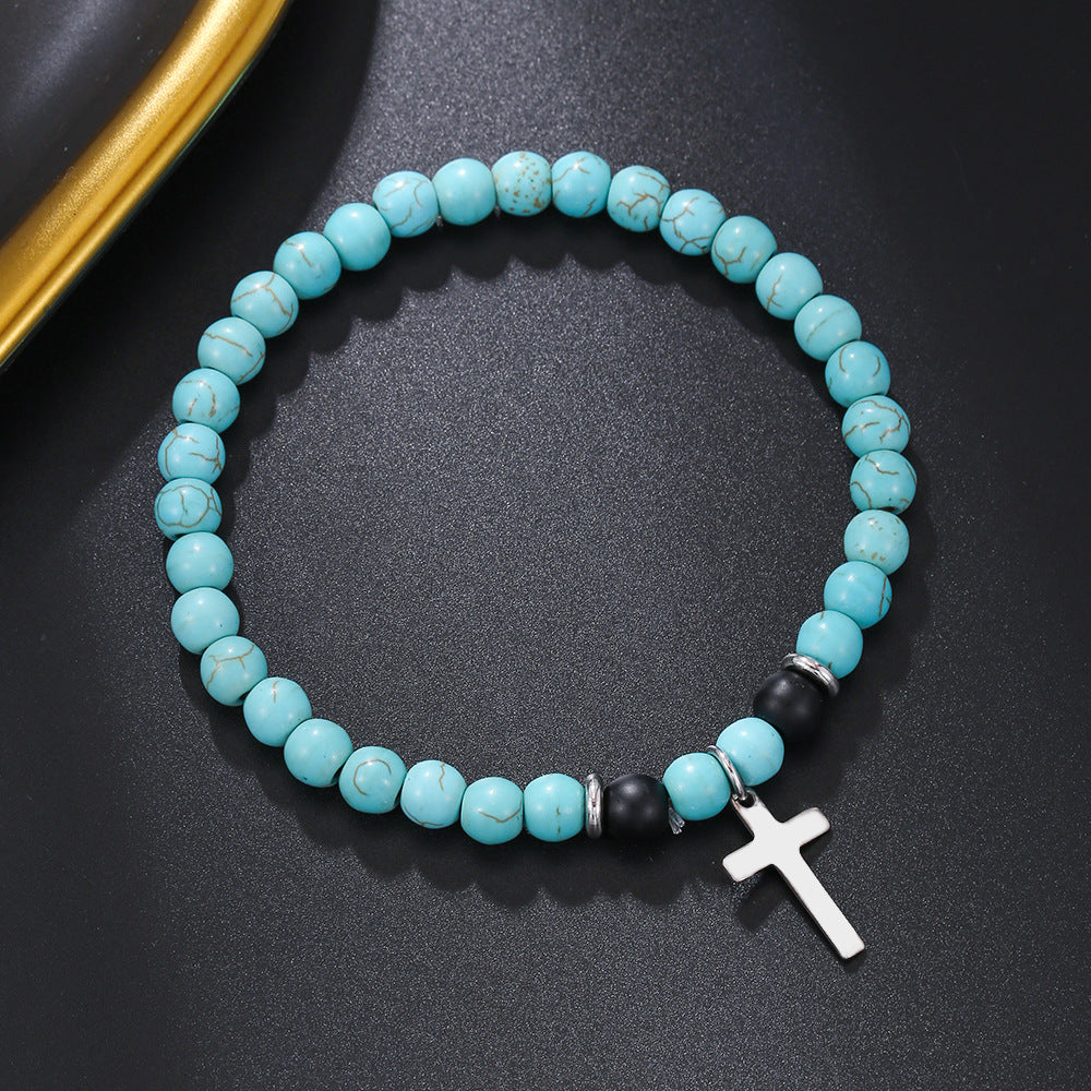 Bracelet extensible turquoise Blessing de Christianartworkshop - Bracelet de bénédiction du Christ - image 0