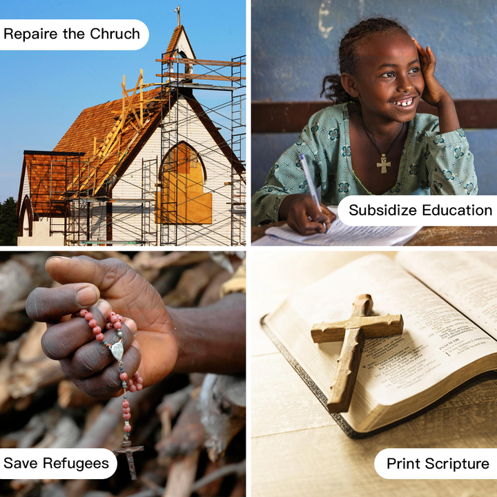 Christianartworkshop Chapelet de prière en agate de la Vierge Marie avec crucifix 5 en 1 - image 6