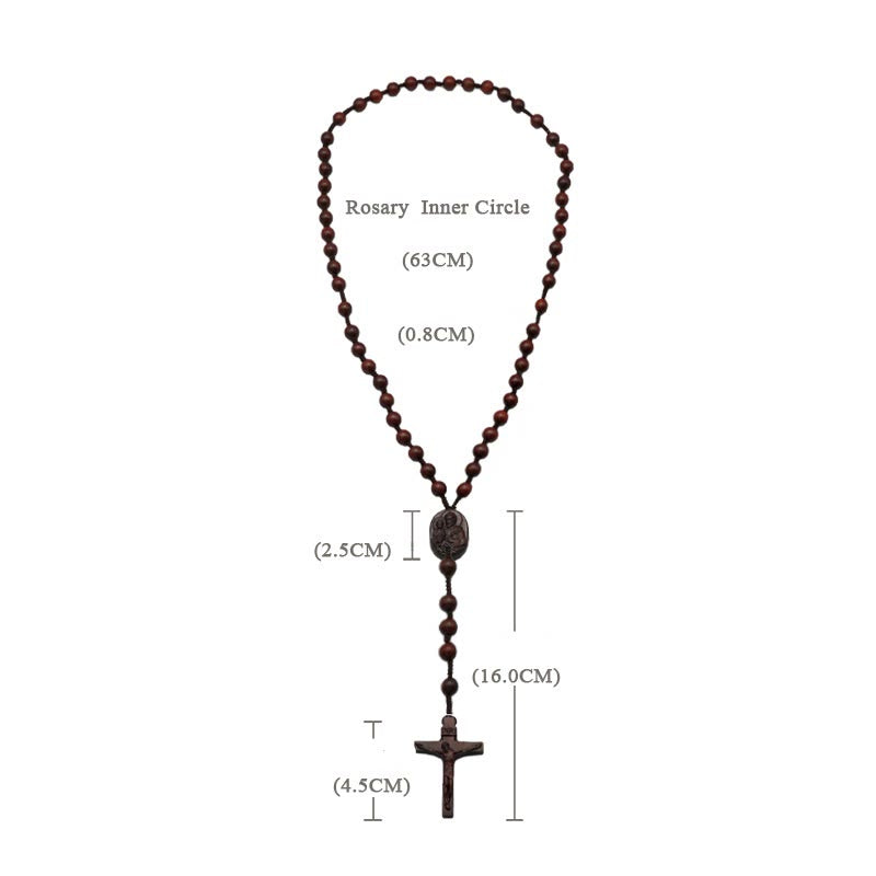 Christianartworkshop Chapelet crucifix en perles de bois d'olivier - image 11