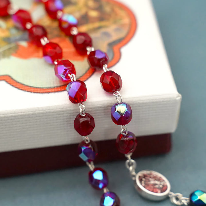 Christianartworkshop Chapelet de bénédiction en cristal de Saint Michel Archange - image 3