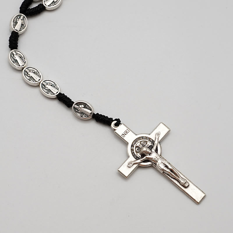 Christianartworkshop Crucifix de Saint Benoît Chapelet catholique - image 3