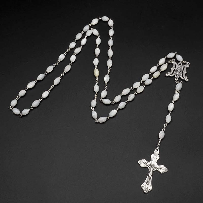 Christianartworkshop Sainte Vierge Marie : Chapelet catholique en nacre - image 5