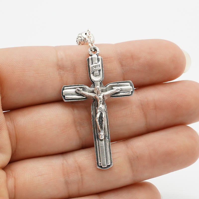 Christianartworkshop Chapelet d'hématite avec médaille de la Vierge Marie - image 1