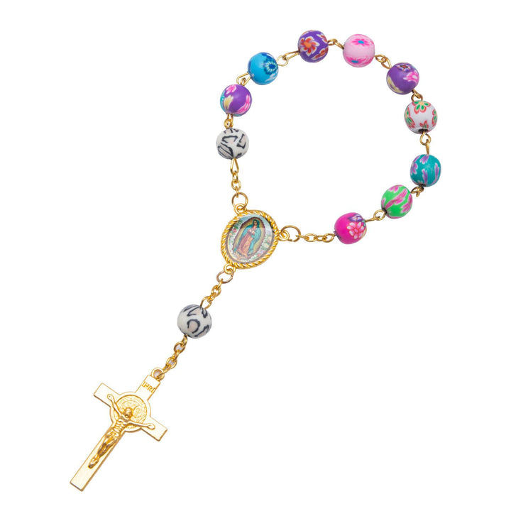 Bracelet chapelet en céramique souple à une dizaine - Doré - image 0
