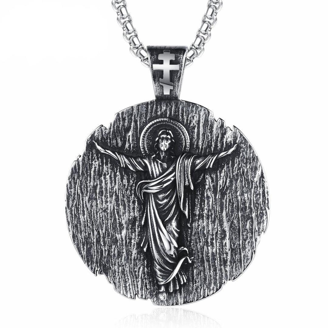 Christianartworkshop Collier en titane de qualité Saint Jésus - Saint Jésus - image 0