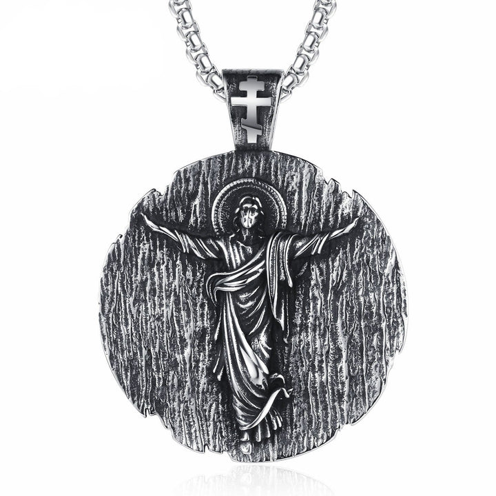 Christianartworkshop Collier en titane de qualité Saint Jésus - Saint Jésus - image 0