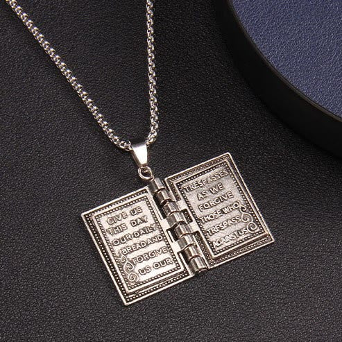 Christianartworkshop Collier de qualité avec pendentif croix tournante et Sainte Bible - image 9