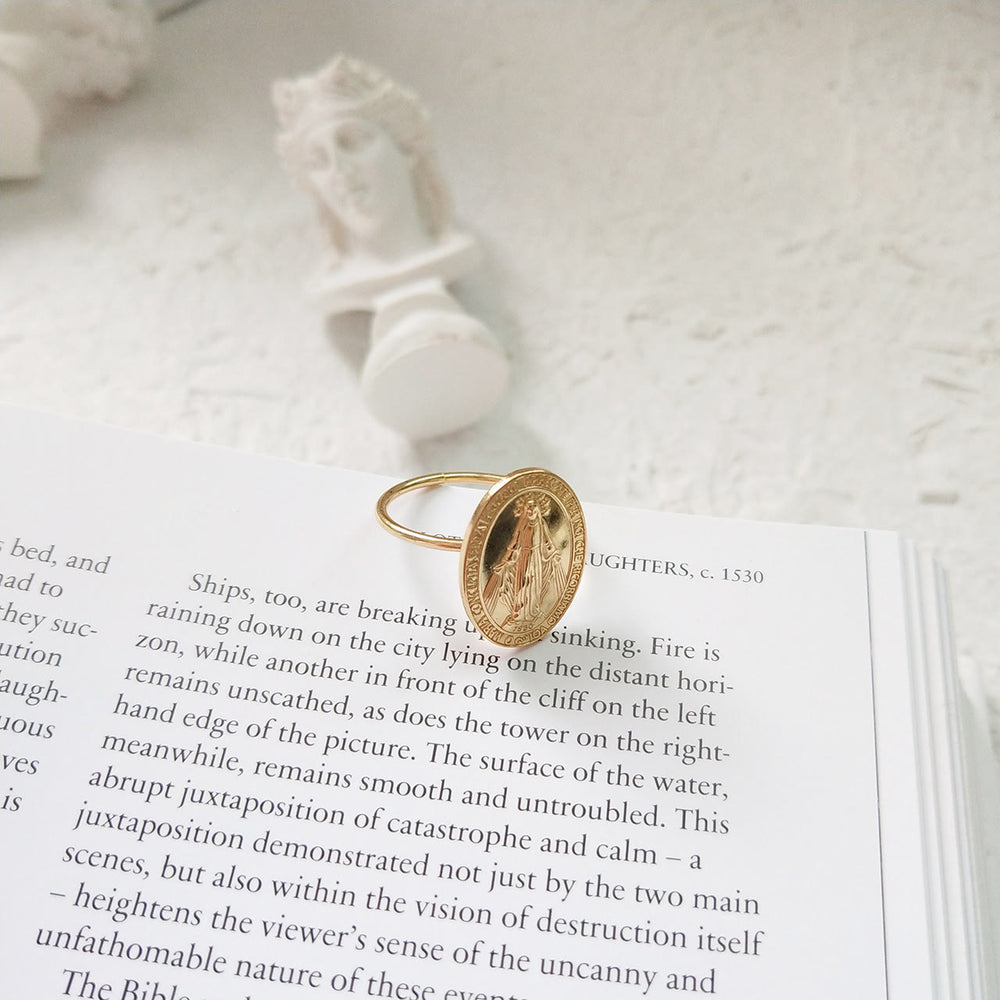 Bague de protection miraculeuse en argent sterling S925 Christianartworkshop, bénie par Marie - image 1