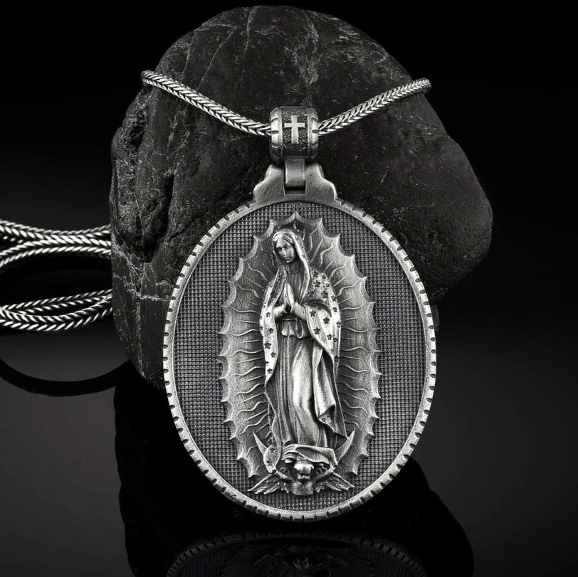 Christianartworkshop Collier Notre-Dame de Guadalupe Vierge Marie - Argent - image 0