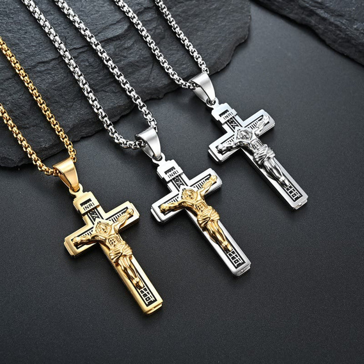 Christianartworkshop Collier crucifix en titane, créé par un artiste chrétien (Crafted Jesus Christianartworkshop) . - image 15