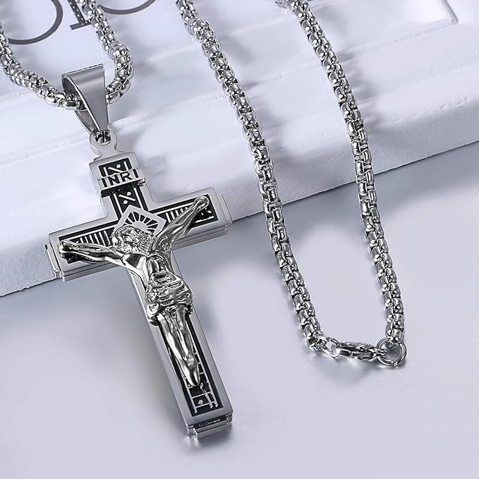 Christianartworkshop Collier crucifix en titane, créé par un artiste chrétien (Crafted Jesus Christianartworkshop) . - image 12