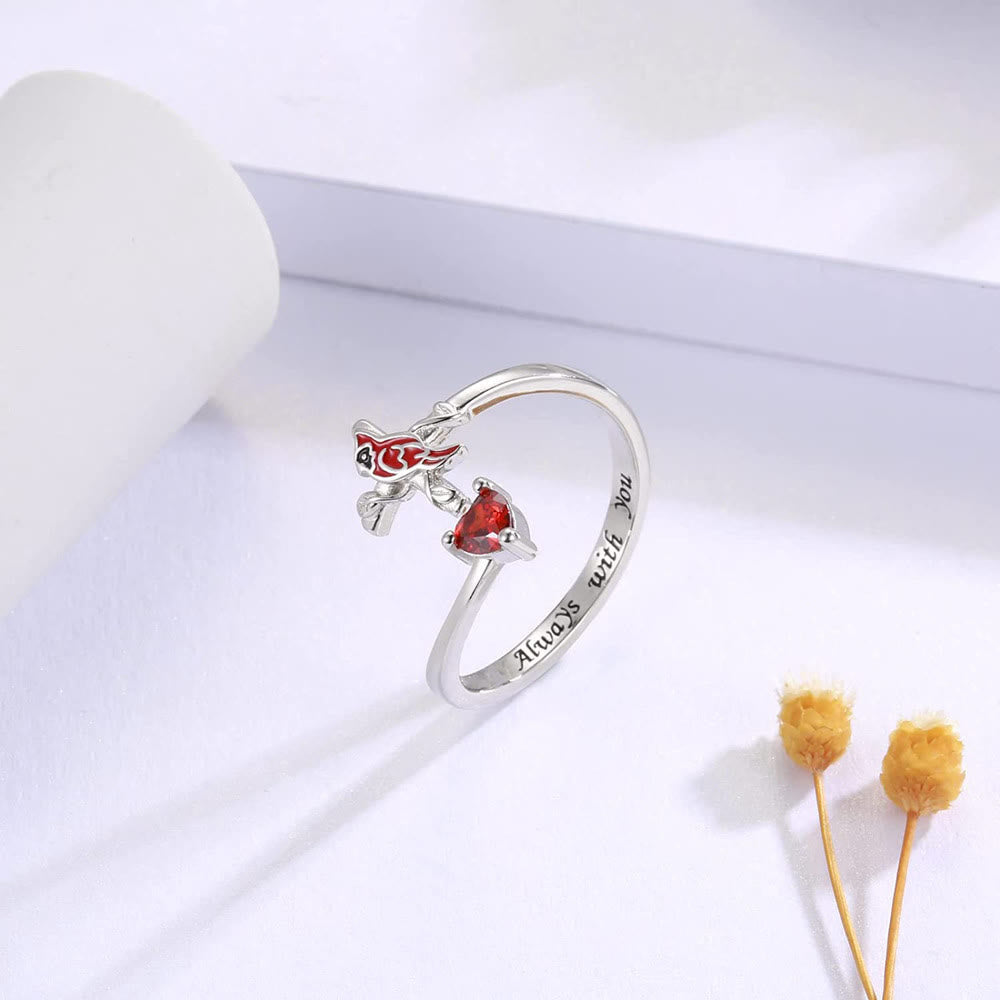 Christianartworkshop La vitalité de Jésus : Bague ajustable Cardinal rouge - image 1