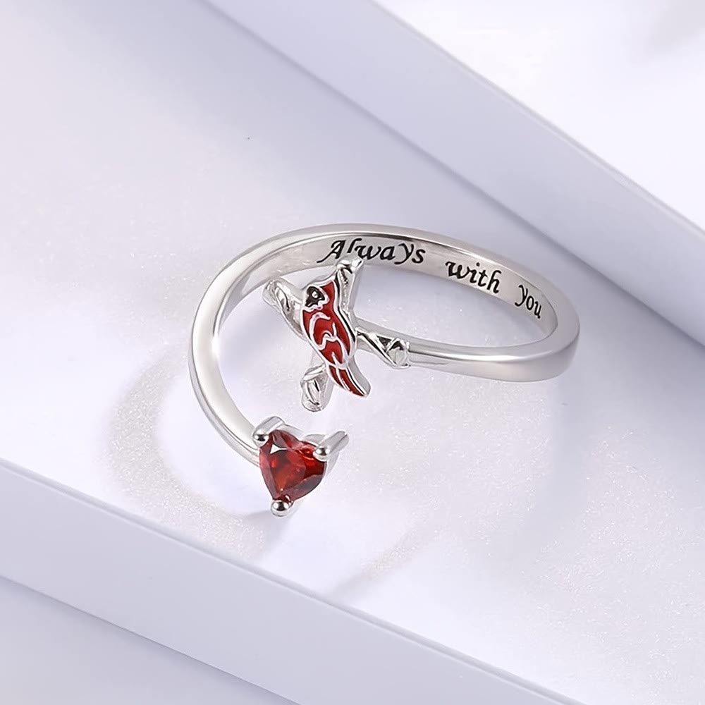 Christianartworkshop La vitalité de Jésus : Bague ajustable Cardinal rouge - Ajustable (Convient aux tailles américaines 6 à 8) - image 0