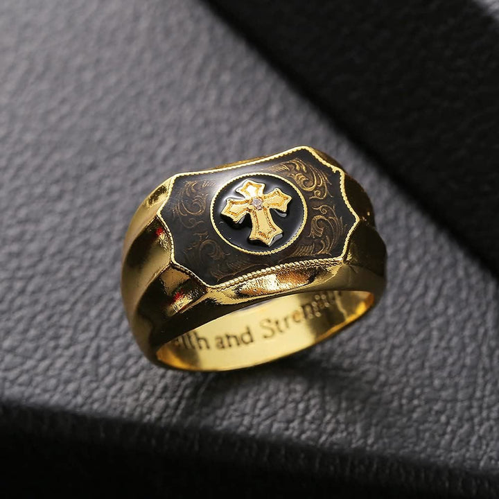 Christianartworkshop Foi et Force Croix de Jésus Bague Religieuse - US 13 - image 0
