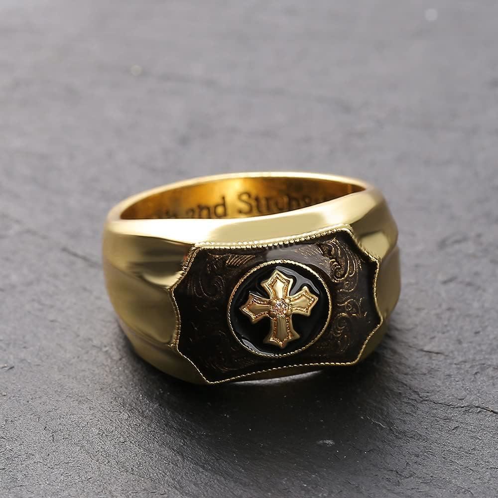 Christianartworkshop Foi et Force Croix de Jésus Bague Religieuse - image 3