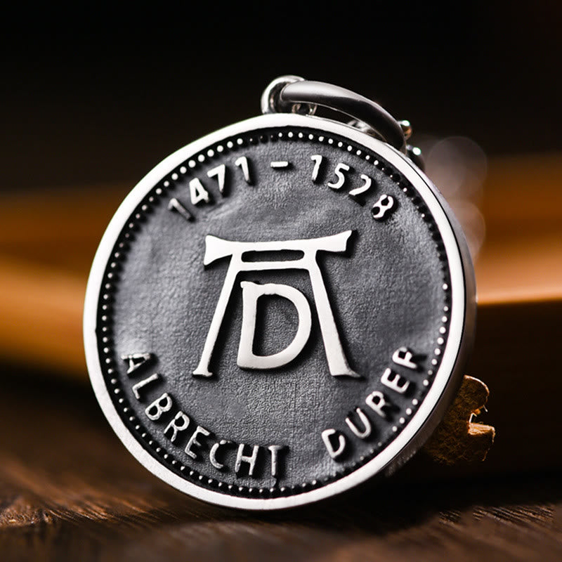 Christianartworkshop Collier pendentif rétro en forme de pièce de monnaie représentant des mains en prière - image 2