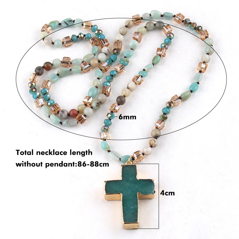 Christianartworkshop Pendentif croix catholique, collier chrétien, bijou religieux - image 10