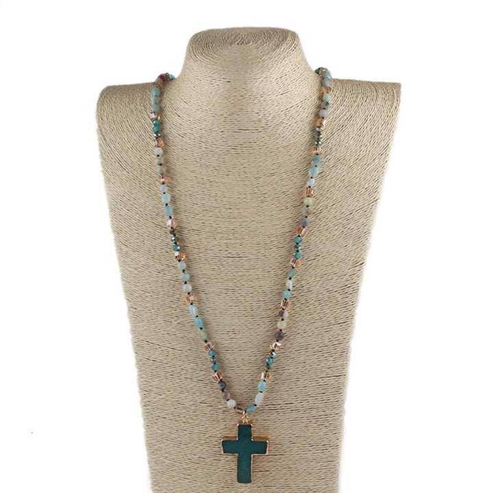 Christianartworkshop Pendentif croix catholique, collier chrétien, bijou religieux - image 3