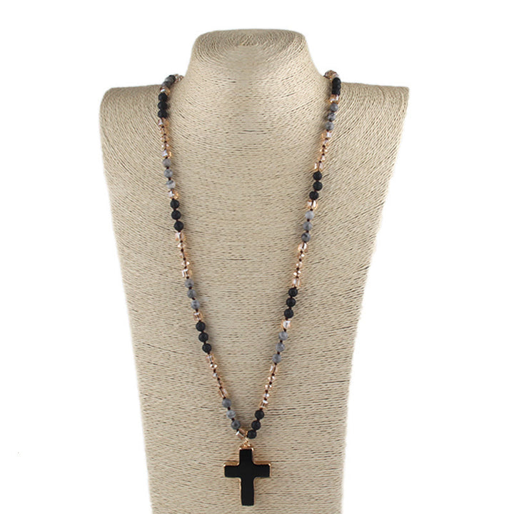 Christianartworkshop Pendentif croix catholique, collier chrétien, bijou religieux - image 8