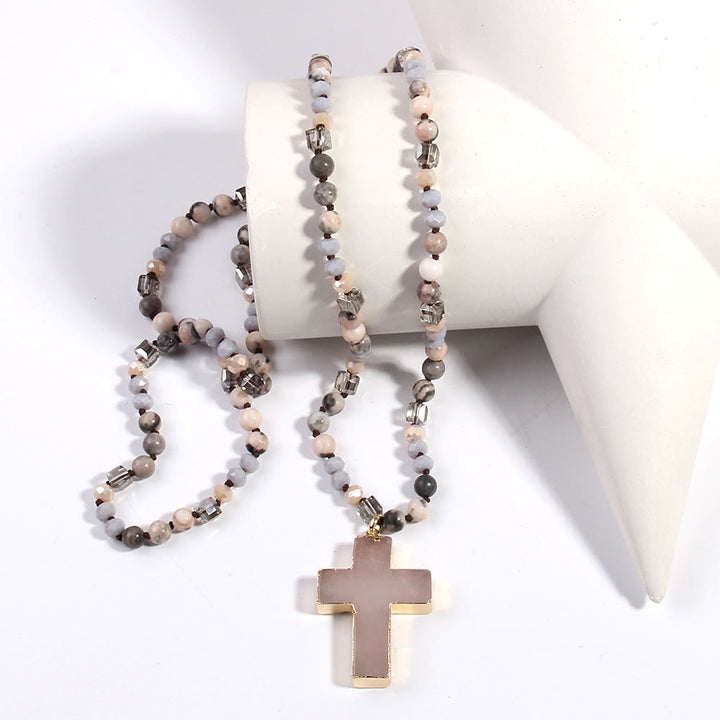 Christianartworkshop Pendentif croix catholique, collier chrétien, bijou religieux - image 6