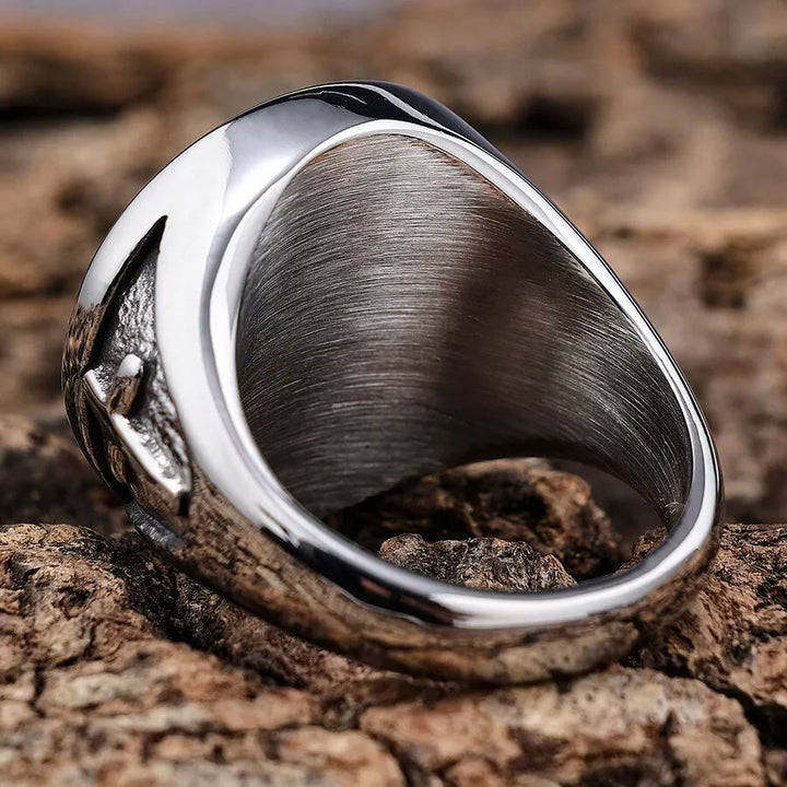 Bague chevalière avec médaille Saint Christophe « Protège-nous » de Christianartworkshop - image 9