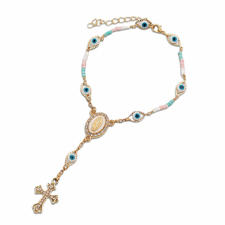 Bracelet Notre-Dame de la Croix / Chapelet de voiture pour rétroviseur - Notre-Dame et la Croix - image 0