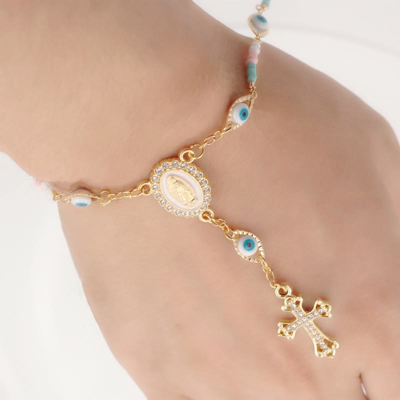 Bracelet Notre-Dame de la Croix / Chapelet de voiture pour rétroviseur - image 1