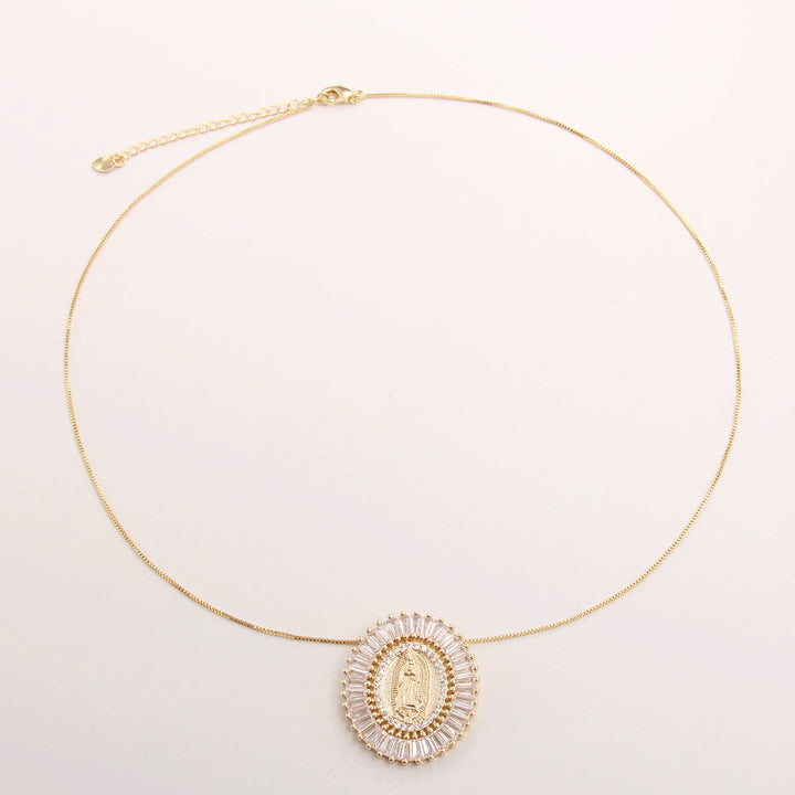 Christianartworkshop Collier pendentif amulette en zircone Notre-Dame de Guadalupe - image 5