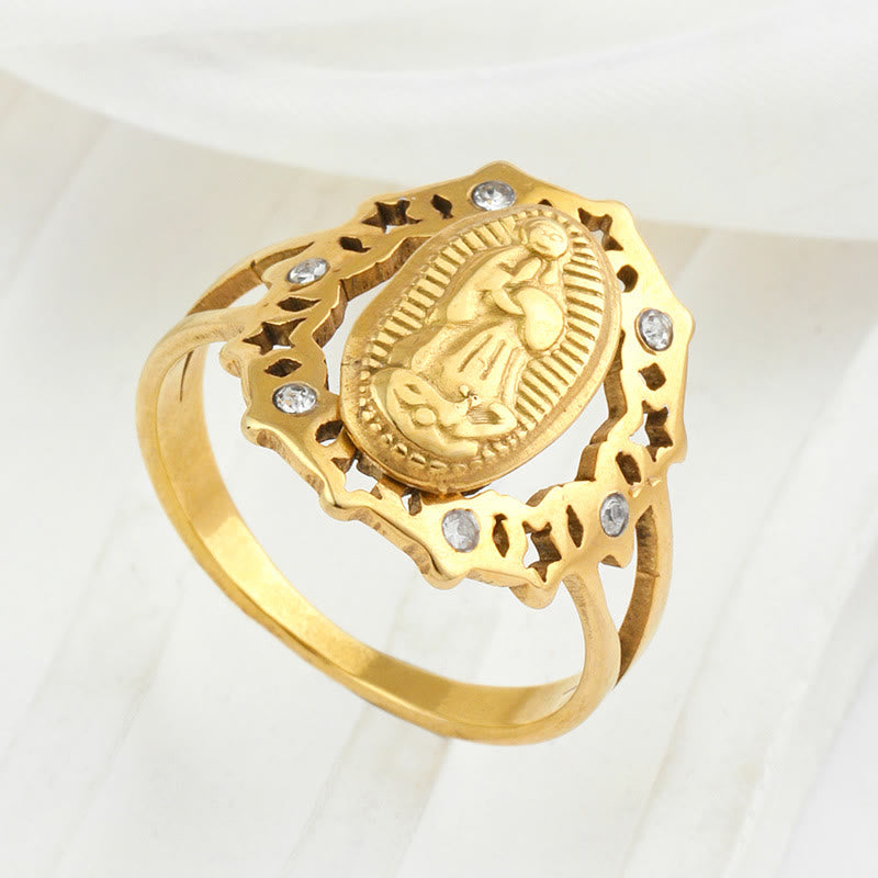 Christianartworkshop Bague squelette délicate Notre-Dame de Guadalupe - US 11 - image 0
