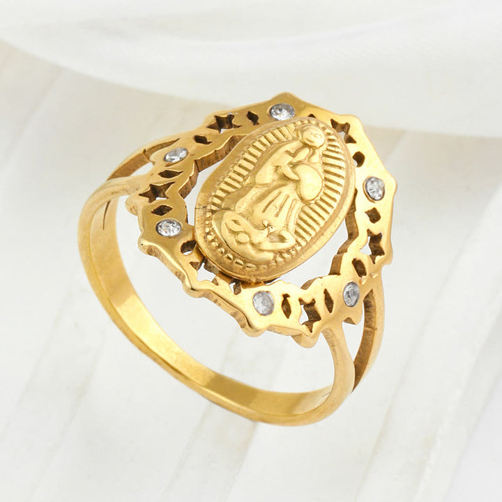 Christianartworkshop Bague squelette délicate Notre-Dame de Guadalupe - US 11 - image 0