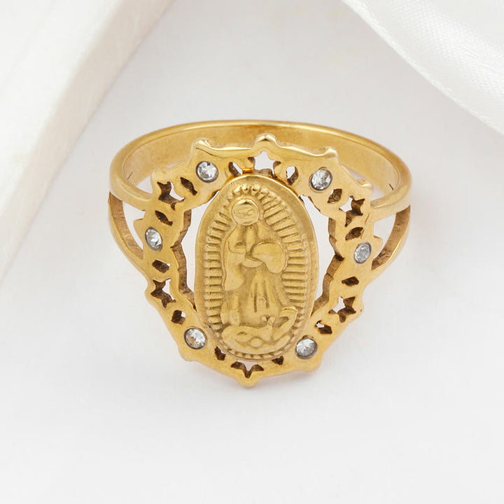 Christianartworkshop Bague squelette délicate Notre-Dame de Guadalupe - image 2