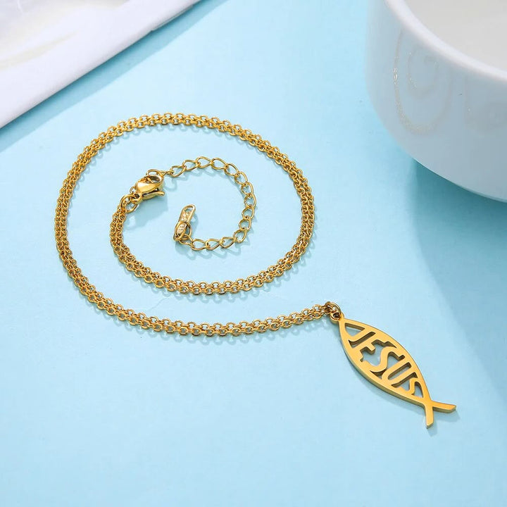 Christianartworkshop Collier en forme de poisson Jésus - image 2
