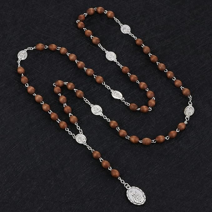 Chapelet des Sept Douleurs en bois d'olivier de la Vierge Marie - Vierge Marie - image 0