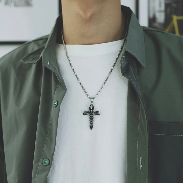 Christianartworkshop Collier pendentif tête de mort style punk - image 4