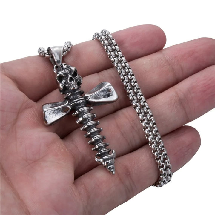 Christianartworkshop Collier pendentif tête de mort style punk - image 5