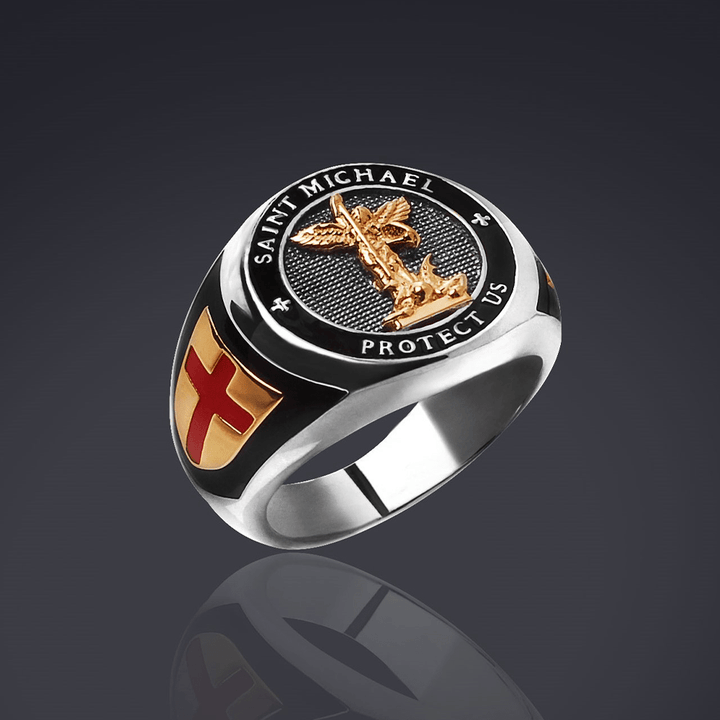 Christianartworkshop Bague de protection Saint Michel Archange - image 1