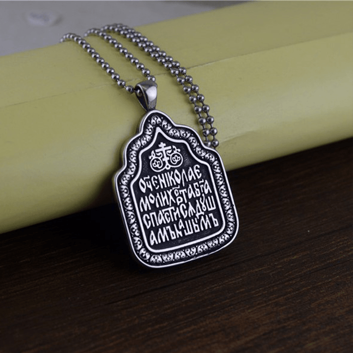 Christianartworkshop Collier en titane avec pendentif « Bénédiction du père » - image 3