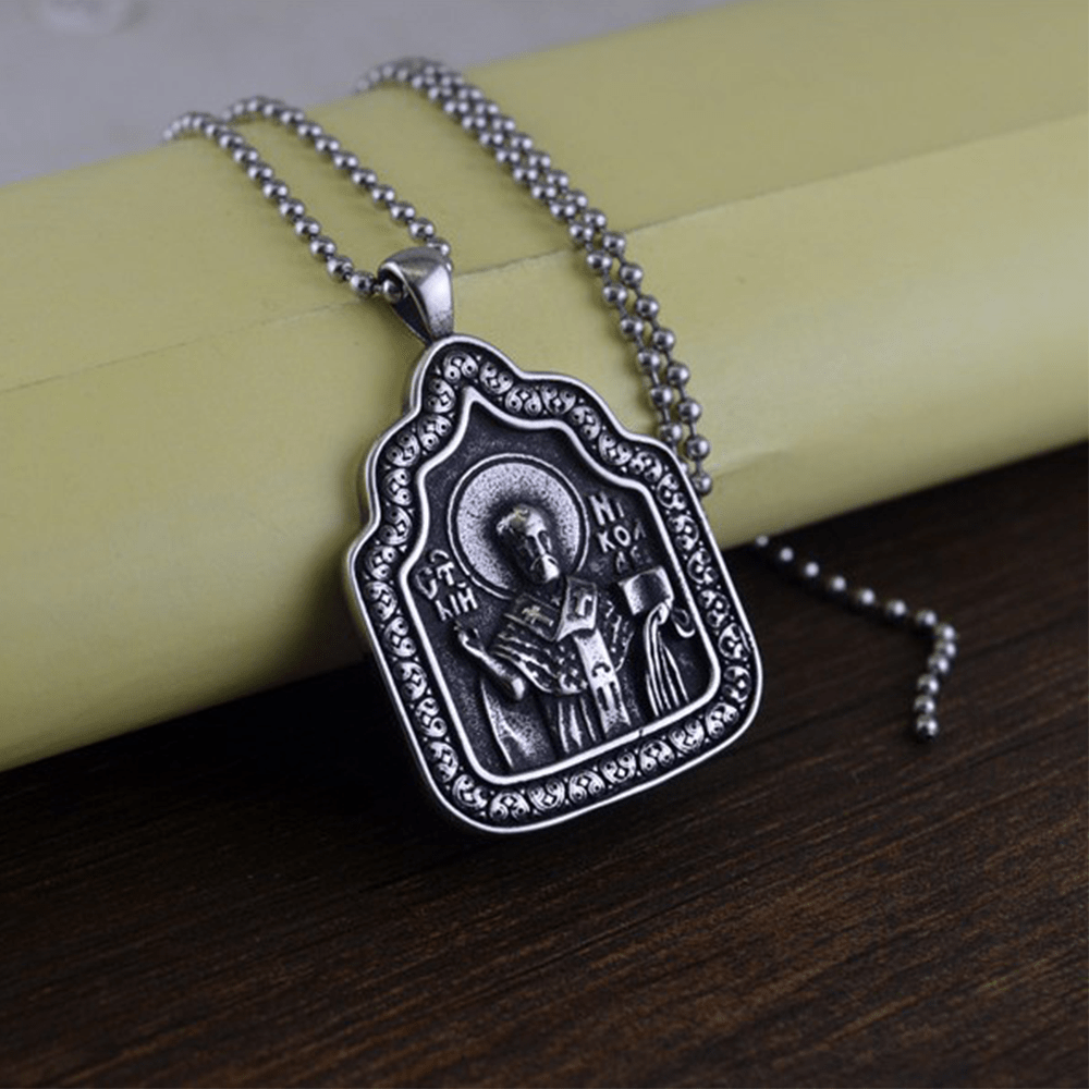 Christianartworkshop Collier en titane avec pendentif « Bénédiction du père » - image 2