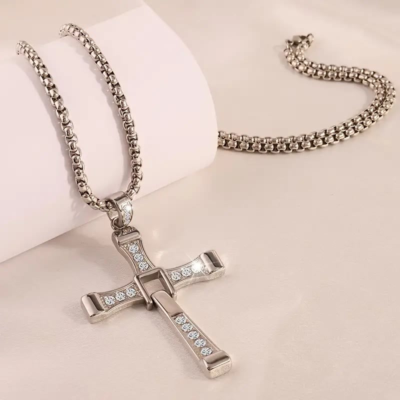 Christianartworkshop Collier pendentif croix en cristal - image 2