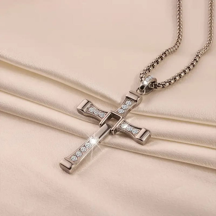Christianartworkshop Collier pendentif croix en cristal - image 3