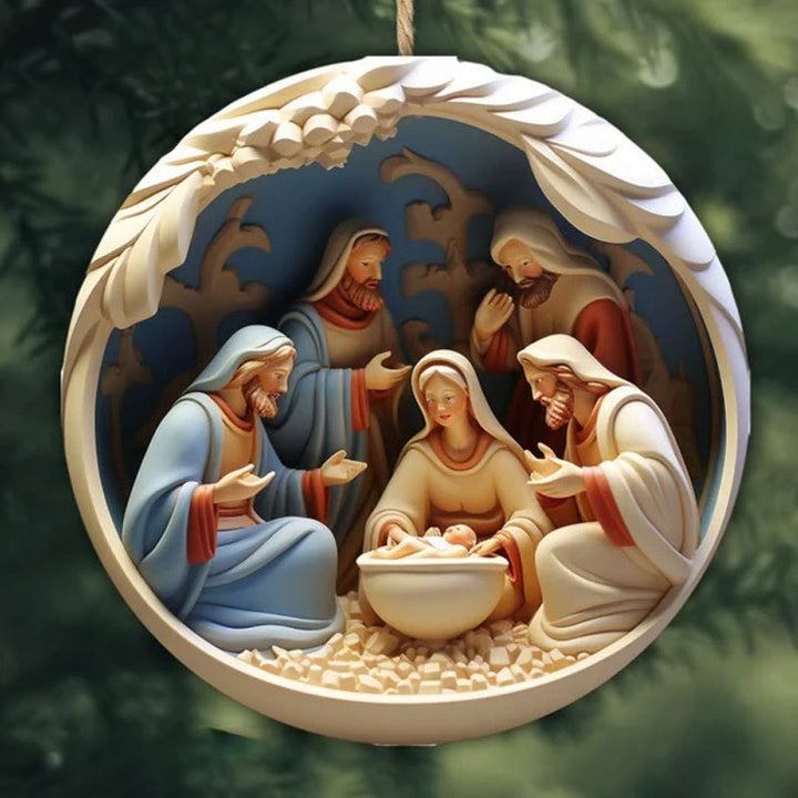Christianartworkshop Décorations de Noël représentant la Nativité : La naissance de Jésus (6 options) - Style 3 - Céramique - image 6