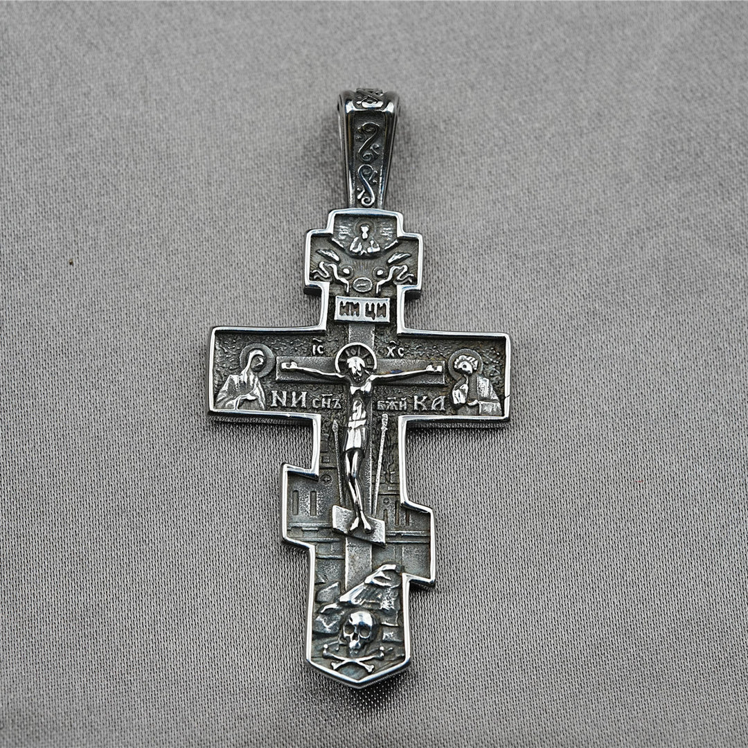 Christianartworkshop LA FOI COMME ARMURE : Collier crucifix orthodoxe avec croix de Jésus - image 4