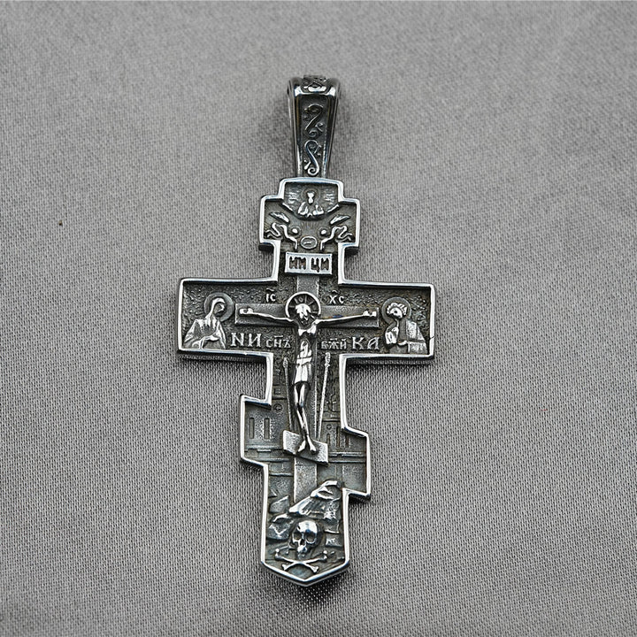 Christianartworkshop LA FOI COMME ARMURE : Collier crucifix orthodoxe avec croix de Jésus - image 4