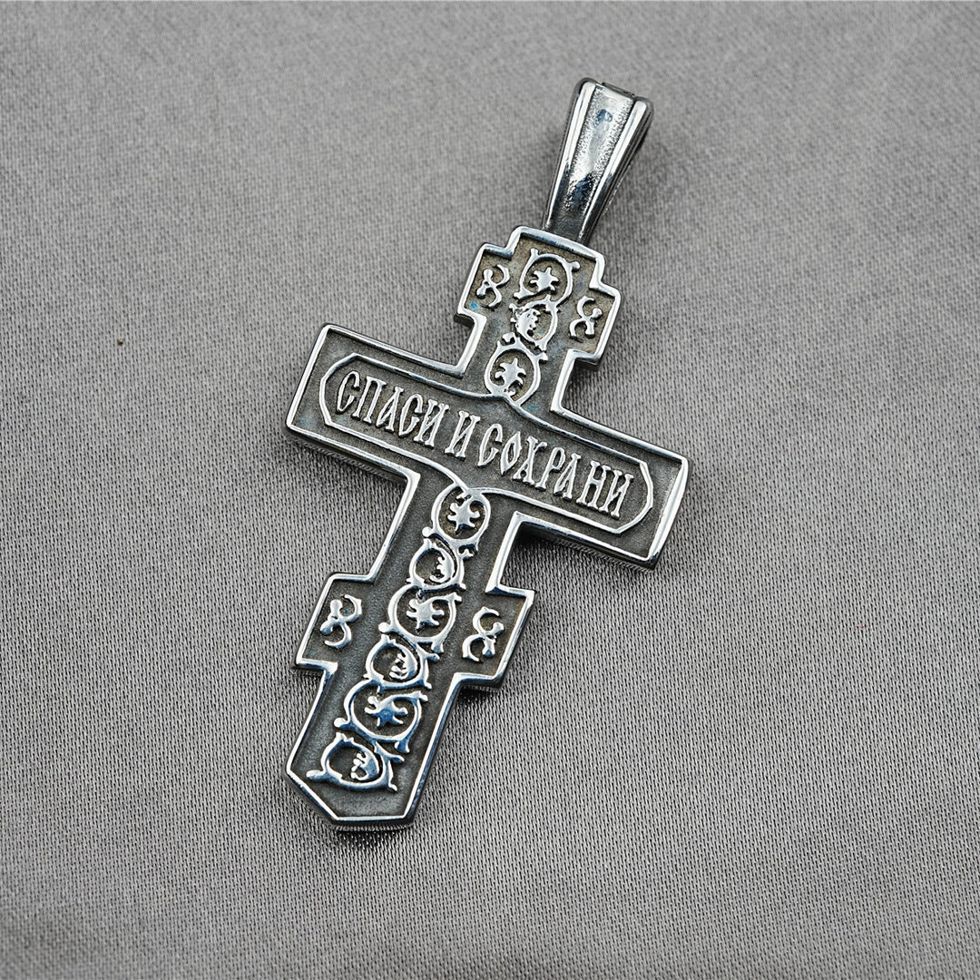 Christianartworkshop LA FOI COMME ARMURE : Collier crucifix orthodoxe avec croix de Jésus - image 6