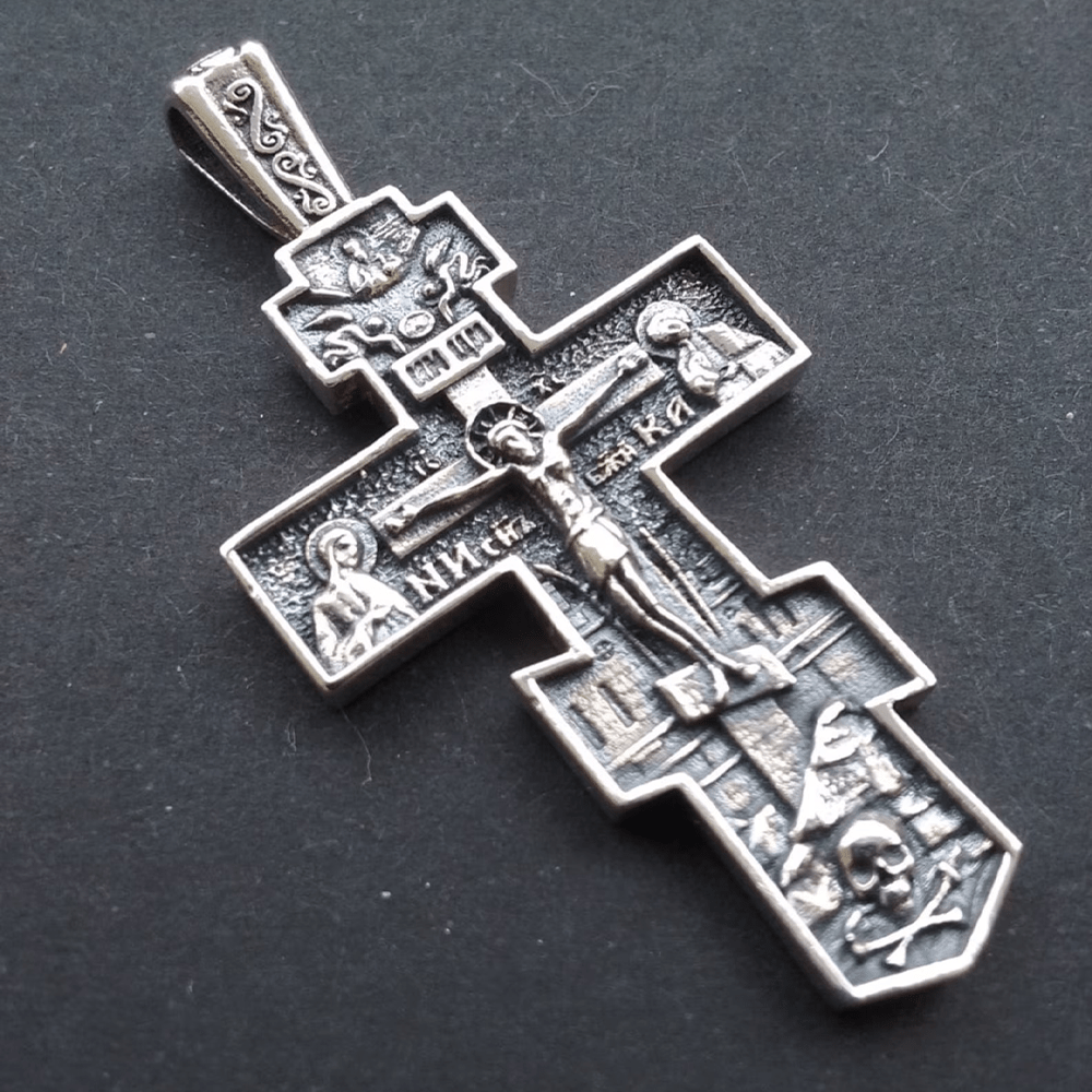 Christianartworkshop LA FOI COMME ARMURE : Collier crucifix orthodoxe avec croix de Jésus - image 2