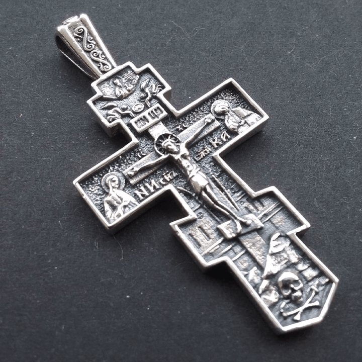 Christianartworkshop LA FOI COMME ARMURE : Collier crucifix orthodoxe avec croix de Jésus - image 2