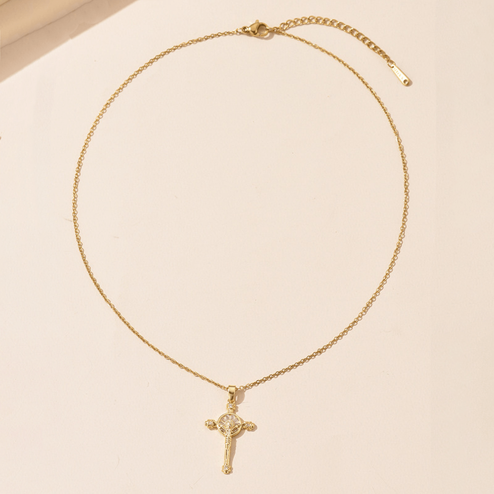 Christianartworkshop Croix de Jésus Crucifix Collier de Foi Chrétienne - image 4