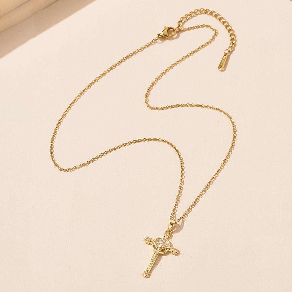 Christianartworkshop Croix de Jésus Crucifix Collier de Foi Chrétienne - image 3